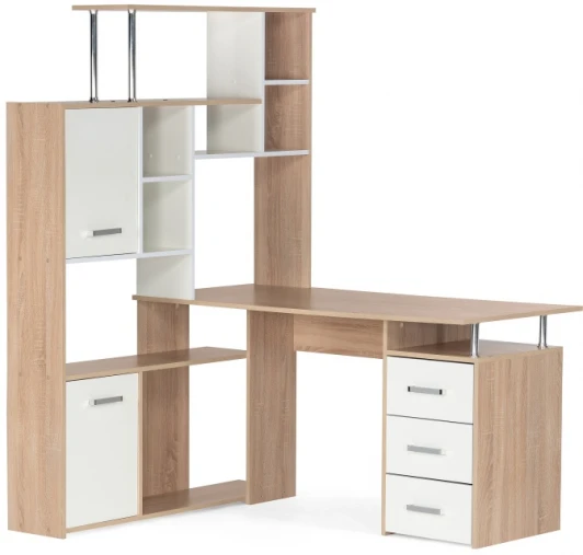 328695 Компьютерный стол Woodville КС15 левый дуб сонома 328695