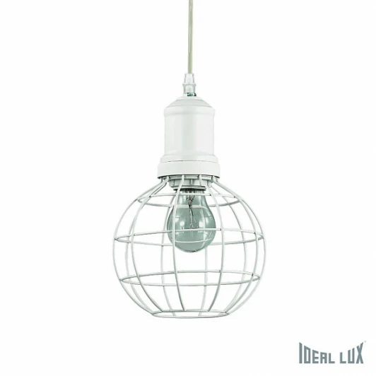 CAGE SP1 ROUND Подвесной светильник белый Ideal Lux CAGE SP1 ROUND