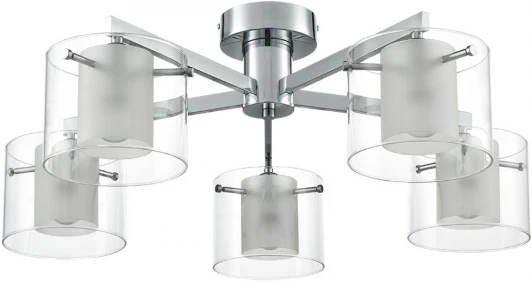 8261/5C Потолочная люстра Lumion Verdi 8261/5C металл/стекло, хром/прозрачный E14 5*40W 220V