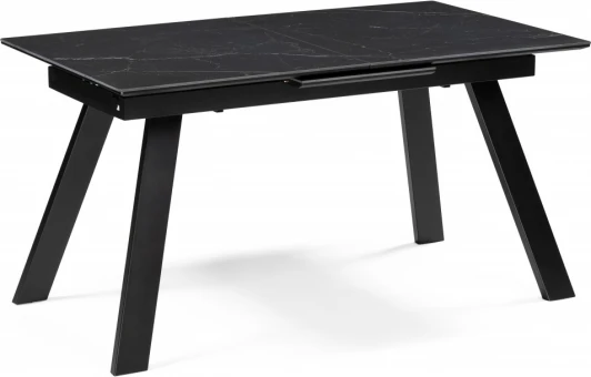 588060 Керамический стол Соммерс 140 (Соммерс 140(180)х80х75 черный мрамор / черный) Woodville арт.588060