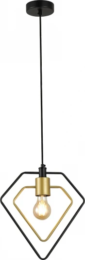 1164/1S Подвесной светильник Escada Interval 1164/1S 1x40Вт E27, металл, черный/золото (220V, на проводе)