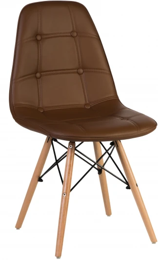 301-LMZL BENNET, цвет сиденья коричневый, цвет основания светлый бук Стул обеденный BENNET (ножки светлый бук, коричневый)