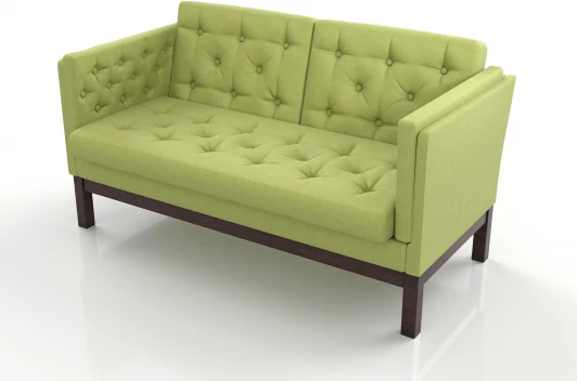 19165 Диван Arsko Айверс М венге зеленая рогожка