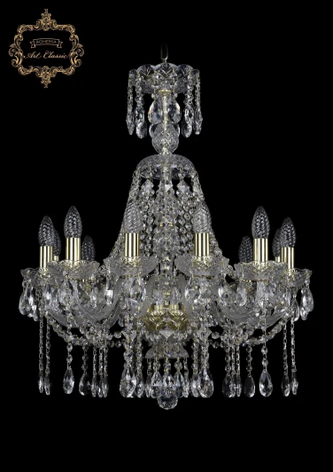 11.12.12.195.XL-68.Gd.Sp Подвесная люстра Art Classic 11.12 11.12.12.195.XL-68.Gd.Sp (220V, хрусталь, на цепи, подсвечник, свеча)