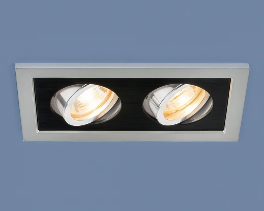 1031/2 MR16 SL/BK серебро/черный Встраиваемый точечный светильник Elektrostandard 1031 1031/2 MR16 SL/BK серебро/черный