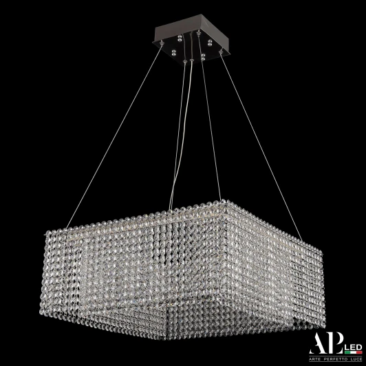 SH04.52.A.Ni.4000 Подвесная люстра светодиодная APL LED Sicilia SH04.52.A.Ni.4000 (220V, хрусталь, на тросе)