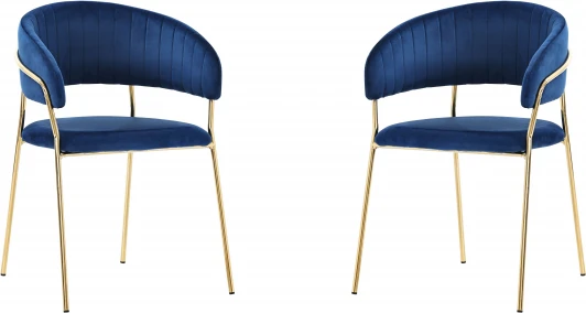 HSBI_DC72_blue_2 Набор из 2 стульев Whispered Fusion Hesby Велюр/Синий арт.HSBI_DC72_blue_2