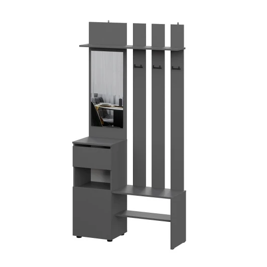 00-00144793 Вешалка с Зеркало Арникам Денвер, графит