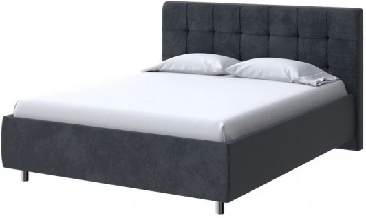 2016422 PROxSON Кровать Nety без основания (Ткань: Велюр Casa Графитовый) 160x200