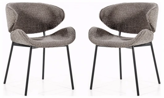 HSBI_DC-24122_light_brown_2 Стул Hesby Haven (комплект 2 шт) светло-коричневый, черный