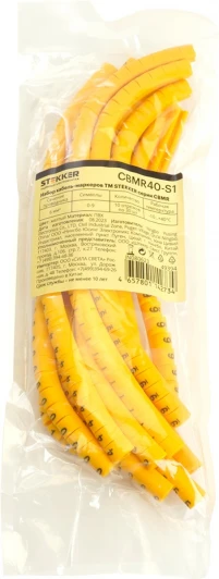 49394 Набор кабель-маркеров "0-9" для провода сеч. до 6мм2 10 отрез. по 30 шт Stekker 49394