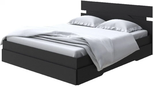 1919613 Без бренда Кровать Milton (ЛДСП Черный) 180x190