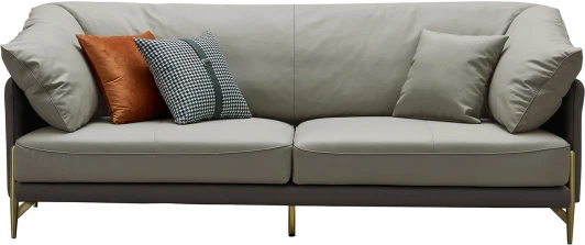 SF035-3GREY6623 Диван ESF ARTE NAPPA SF035 (3-х местный) серый 6623-темно серый /Кожа