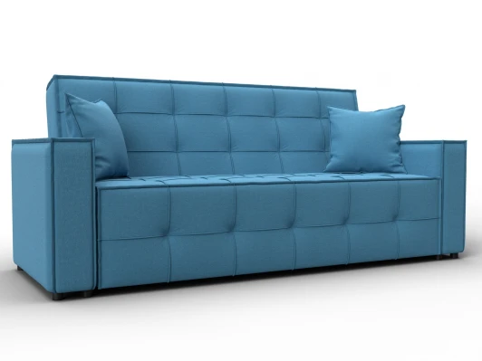 129828 Диван-книжка Лига-067 (ДВП,Дерево/Пластик/Рогожка/Голубой) Лига Диванов 129828