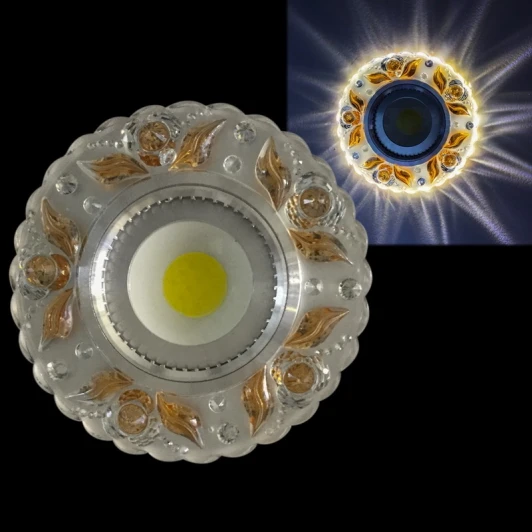 42236-9.0-001PL MR16+LED3W CL/TEA Встраиваемый точечный светильник Reluce 42236-9.0-001PL MR16+LED3W CL/TEA (220V, круглые)