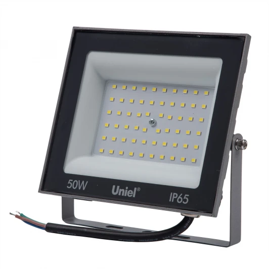 ULF-F23-50W/6500K IP65 160-240V GREY Прожектор уличный светодиодный 6500K серый Uniel ULF-F23-50W/6500K IP65 160-240V GREY