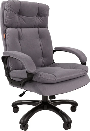 CHAIRMAN 442 ткань Компьютерное кресло CHAIRMAN 442 ткань (Пластик,Велюр/Серый)
