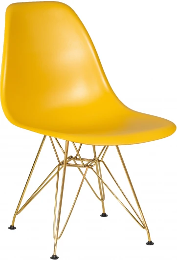 638APP-LMZL DSR, цвет сиденья горчичный (Y-03), цвет основания золото Стул обеденный DSR (ножки золотые, цвет горчичный (Y-03))