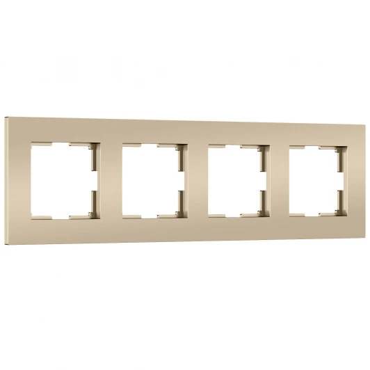 W0042911 Рамка на 4 поста Slab (шампань софт) Werkel W0042911 (a071627)