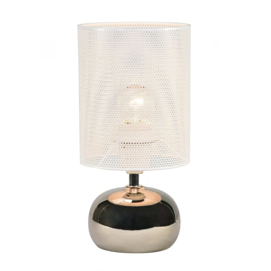 UML-B307 E14 SILVER/WHITE Настольная лампа Серебристый/Белый Uniel UML-B307 E14 SILVER/WHITE