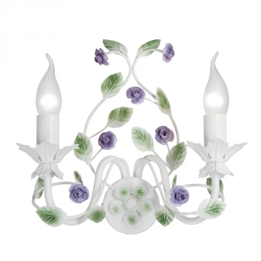 V1794-0/2A Бра Vitaluce V1794-0/2A (220V, свеча, цветы, листья, розы)