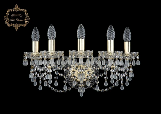 10.24.5.165.Gd.V0300 Бра Art Classic 10.24 10.24.5.165.Gd.V0300 (220V, хрусталь, подвески, подсвечник, свеча)