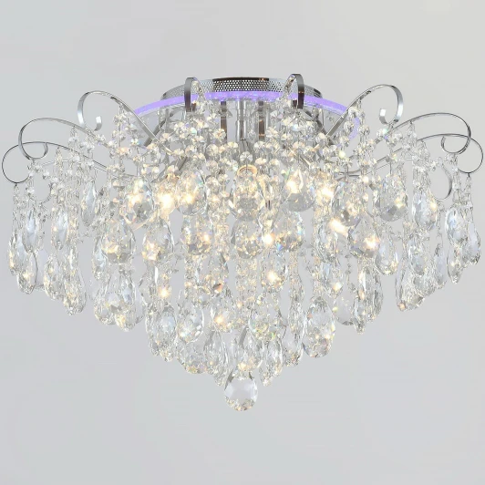 04021-0.3-07 CR+RGB Потолочная люстра хрустальная Reluce 04021-0.3-07 CR+RGB (220V, пульт управления)