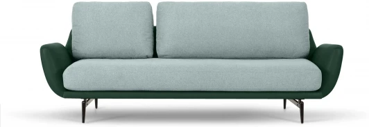 786857 Диван Ispani трехместный ОГОГО (арт.786857), (Экокожа,Ткань/Зеленый,Серый)