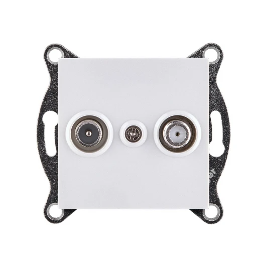 REA-035WH Розетка двойная TV (мама) + спутниковая SAT белый Kollinger REA-035WH для Aspekt, Eleganz, Reflex