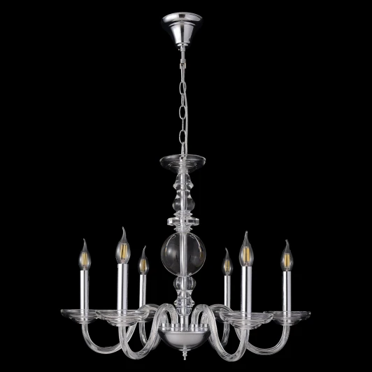 ARABESQUE SP6 CHROME Подвесная люстра Crystal Lux ARABESQUE SP6 CHROME (220V, на цепи, подсвечник, свеча)