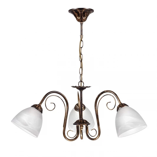 S9117-3 Люстра подвесная Day&Night, 3 плафона, коричневый с золотом и белым