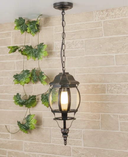 GL 1001H черное золото Уличный светильник подвесной Elektrostandard Farola GL 1001H черное золото