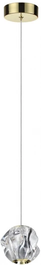 5085/5L Подвесной светильник Odeon Light Jemstone 5085/5L золото/прозрачный/металл/акрил LED 5W 4000K 240Лм (220V, на проводе, шар)
