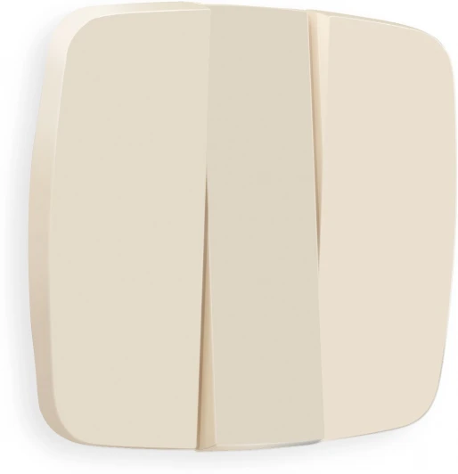 OP3250 Лицевая панель Ambrella Volt OMEGA (Бежевый матовый) для 3-кл выключателей QUANT OP3250