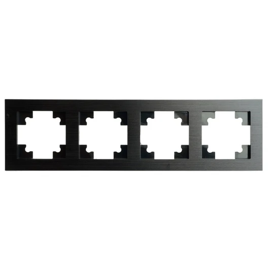 50024 Рамка на 4 поста (черный) Stekker Катрин 50024