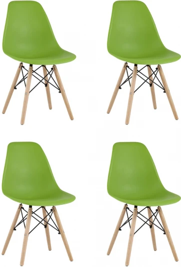 УТ000037605 Стул Stool Group Eames Style DSW зеленый x4 (разборный каркас) арт.УТ000037605