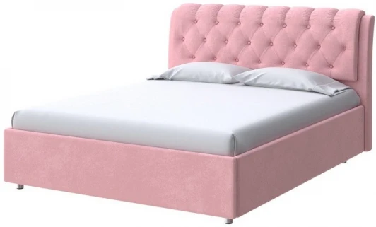 2018160 PROxSON Кровать Chester (Ткань: Велюр Casa Жемчужно-розовый) 140x200