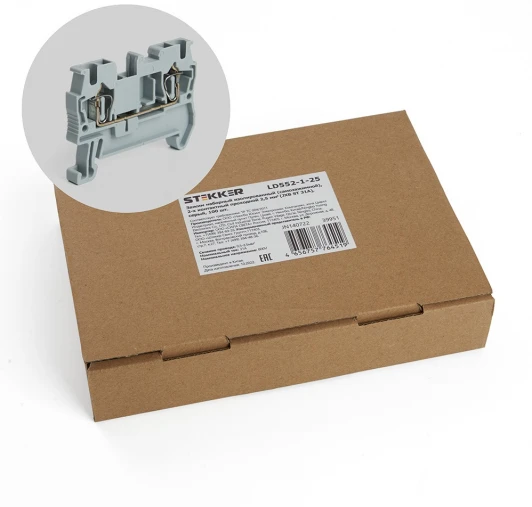 39951 Зажим пружинный 2-х проводной проходной ЗНИ 2,5 мм2 Stekker 39951