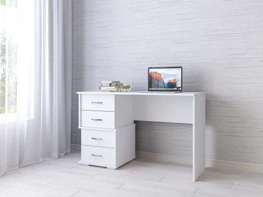 00-00028798 Стол письменный ТЭКС Сити-2, белый