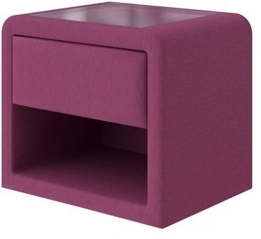 1909259 PROxSON Тумба Cube (Ткань: Рогожка Savana Berry (фиолетовый)) 52x41