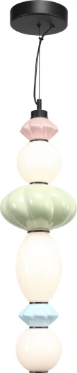 SL6134.433.01 Подвесной светильник ST Luce Florentini SL6134.433.01 черный/розовый, зеленый, синий, опаловый LED 1*24W 3000K (220V, на тросе, бусы)