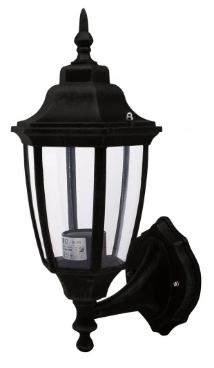 HL275 (075-013-0001) black Светильник настенный уличный Horoz Leylak, 1 плафон, черный с прозрачным