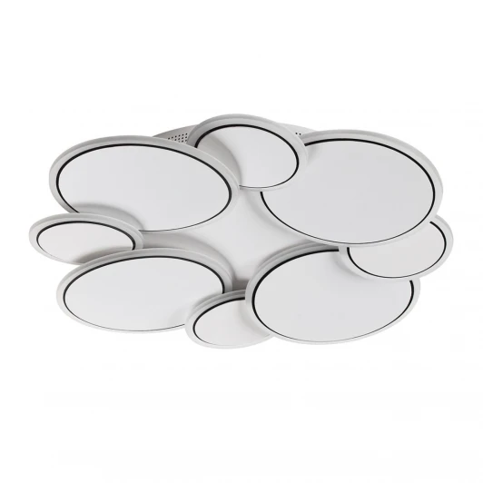 8011/80CL Потолочный светильник круглый светодиодный Lumion Bridge 8011/80CL белый, хром/белый металл/акрилл LED 80W 220V 3000-6000K (круглые)