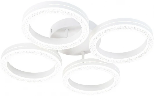 10282/4LED Потолочная люстра Escada Fianit 10282/4LED 60Вт, металл/акрил, белый/прозрачный (регулировка яркости, 220V, пульт управления)