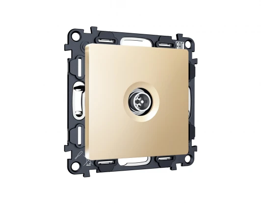 MA613005 Комплект механизма ТВ-розетки оконечной экранированной встраиваемый (шампань) Ambrella Volt QUANT MA613005