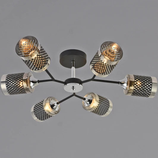 01405-3.3-06B BK+CR Потолочная люстра на штанге Reluce 01405-3.3-06B BK+CR (220V)