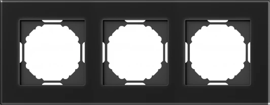 DEN213BG Рамка 3-я, Natural чёрное стекло Donel A07 DEN213BG