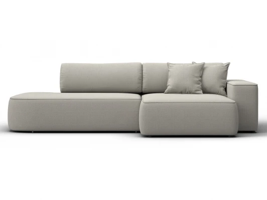 134783 Диван угловой Лига-065 БП угол правый (ДСП,Рогожка/Бежевый) Лига Диванов 134783