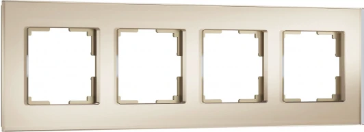W0043111 Рамка на 4 поста (шампань, стекло soft-touch) Werkel W0043111 (a064579)