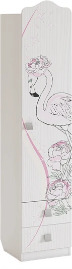 MDF-02.1747 Фэнтези Шкаф комбинированный (с ящ. 1-створчатый), цвет белый рамух Mebelson (арт.MDF-02.1747)